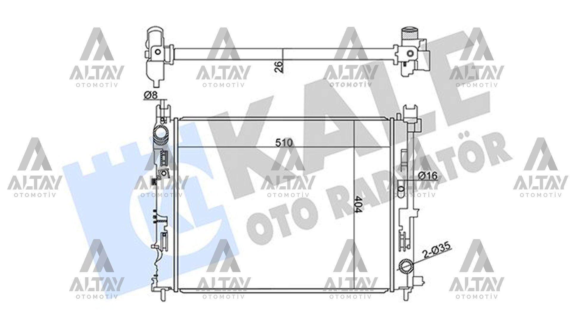 Dacia Duster Su Radyatörü 2017- Radyatör Su OEM 214104225R Dacia Duster Su Radyatörü 2017- Radyatör Su OEM 214104225R